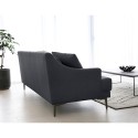 Sofa 3-osobowa z metalowymi nogami 200 cm tkanina koloru czarnego Egbert. Stan Magazynowy