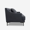 Sofa 3-osobowa z metalowymi nogami 200 cm tkanina koloru czarnego Egbert. Sprzedaż