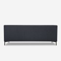 Sofa 3-osobowa z metalowymi nogami 200 cm tkanina koloru czarnego Egbert. Katalog