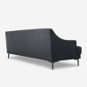Sofa 3-osobowa z metalowymi nogami 200 cm tkanina koloru czarnego Egbert. Rabaty