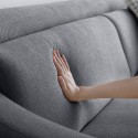 Sofa 3-osobowa z metalowymi nogami 200 cm tkanina koloru czarnego Egbert. Model