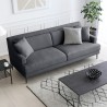 Sofa 3-osobowa z metalowymi nogami 200 cm tkanina koloru czarnego Egbert. Wybór