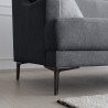 Sofa 3-osobowa z metalowymi nogami 200 cm tkanina koloru czarnego Egbert. Środki