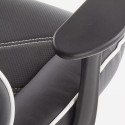 Krzesło biurowe do gier Ergonomiczny fotel wyścigowy z poduszką lędźwiową Estoril Rabaty