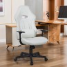 Krzesło do gier biurowych ergonomiczne z poduszką lędźwiową, białe Estoril Light. Sprzedaż