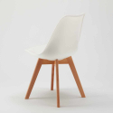 Biały kwadratowy stolik 70x70 cm z 2 kolorowymi krzesłami Nordica Cocktail 