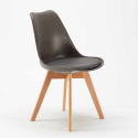 Biały kwadratowy stolik 70x70 cm z 2 kolorowymi krzesłami Nordica Cocktail 