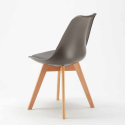 Biały kwadratowy stolik 70x70 cm z 2 kolorowymi krzesłami Nordica Cocktail 