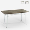 Stół jadalny 120x60 przemysłowy drewno metalowe wintage Caupona Brush Promocja