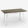 Stół jadalny 120x60 przemysłowy drewno metalowe wintage Caupona Brush Katalog