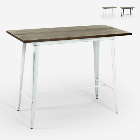 Stół jadalniany styl vintage przemysłowy metalowy 120x60 Catal Brush. Promocja