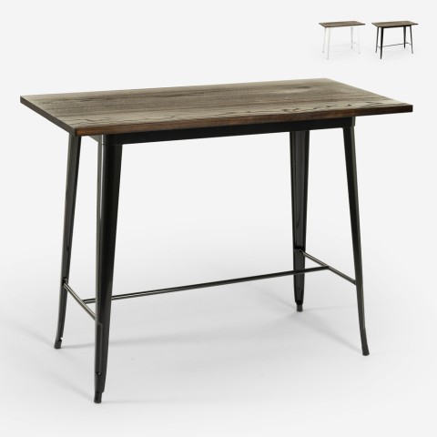 Stół jadalniany kuchenny styl przemysłowy 120x60 drewno metal Catal. Promocja