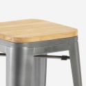 krzesło barowe wysokie kuchenne z metalu, blat drewniany steel up wood. Zakup