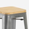 krzesło barowe wysokie kuchenne z metalu, blat drewniany steel up wood. Zakup