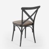 Krzesła kuchenne i jadalniane w stylu industrialnym z drewna i metalu Steel Vintage Oferta