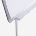 Biała tablica magnetyczna rozszerzalna z trójnogiem i blokiem kartek Niels L o wymiarach 90x70 cm. Środki