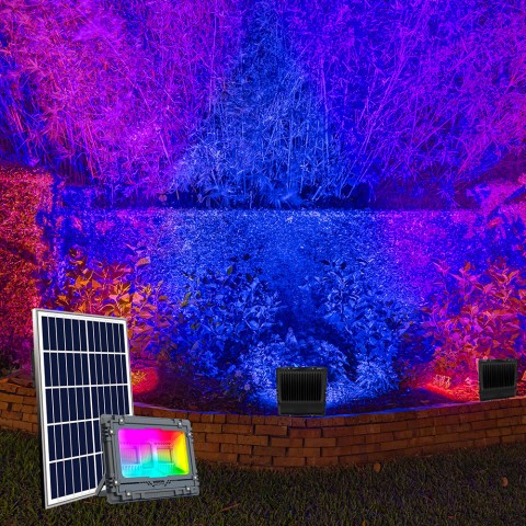 Faro LED solar oświetlenie sceny wielokolorowe RGB 100W Bluetooth Toscor M Promocja