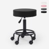 Ergonomiczny, regulowany, tapicerowany stołek obrotowy dla kosmetyczki Senzu Oferta