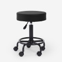 Ergonomiczny, regulowany, tapicerowany stołek obrotowy dla kosmetyczki Senzu Model