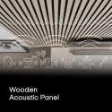 4 x dekoracyjna panele dźwiękochłonne z wenge z drewna, 240x60cm, Kover-WG. Rabaty