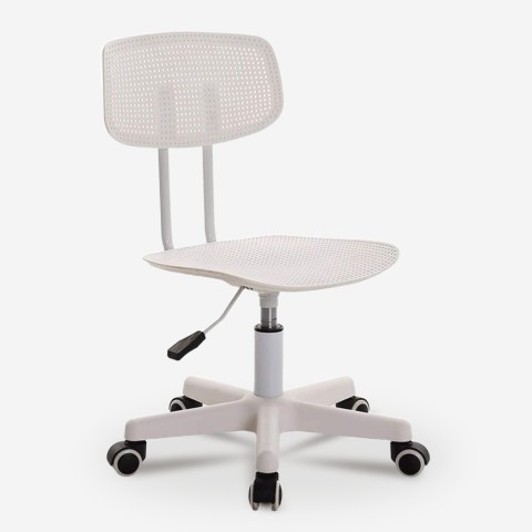 Krzesło biurowe ergonomiczne regulowane białe Riverside. Promocja