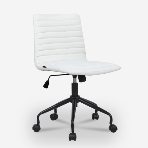 Krzesło biurowe z regulacją ergonomiczną i białą tkaniną Zolder Light. Promocja