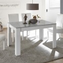 Rozsuwany stół Sly Basic 90x137-185cm biały połysk szary beton Rabaty