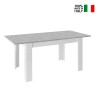 Stół rozkładany 90x137-185 cm biały na wysoki połysk szary beton Sly Basic Sprzedaż