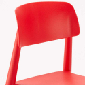 Czarny kwadratowy stolik 70x70 cm z 2 kolorowymi krzesłami Barcellona Mojito 