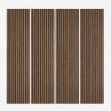 4 x dekoracyjna płyta dźwiękochłonna o wymiarach 240x60cm z ciemnego drewna orzechowego Kover-NS. Promocja