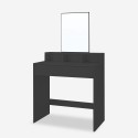 Toaletka do makijażu Lena Black, nowoczesna z lustrem, stołem oraz 2 szufladami. Sprzedaż