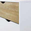 Mobilna kredens w stylu skandynawskim 2 drzwi 1 szuflada biały drewno Jubi Rabaty