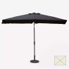 Czarny prostokątny parasol ogrodowy 3x2 z centralnym drążkiem Rios Dark Oferta