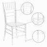 Przezroczyste krzesła projektowe do sali jadalnej na eventy - Chiavarina Crystal Katalog