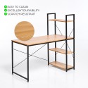 Drewniane biurko styl industrialny z regałem 120x60 cm Empire Rabaty