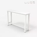Biały metalowy stolik z drewnianym blatem 120x40 cm Welcome Light Koszt
