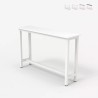 Biały metalowy stolik z drewnianym blatem 120x40 cm Welcome Light Koszt