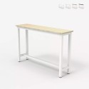 Biały metalowy stolik z drewnianym blatem 120x40 cm Welcome Light Stan Magazynowy