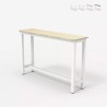 Biały metalowy stolik z drewnianym blatem 120x40 cm Welcome Light Stan Magazynowy