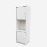 Mobilna szafka łazienkowa z 2 drzwiczkami, półką na przedmioty i otwartą półką Hjalpo Rabaty