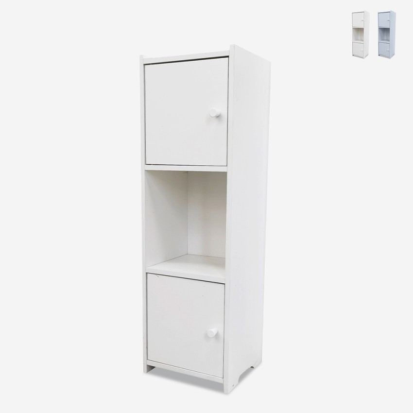Mobilna szafka łazienkowa z 2 drzwiczkami, półką na przedmioty i otwartą półką Hjalpo Promocja