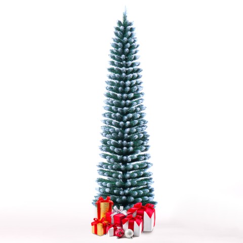 Sztuczna, smukła, śnieżona choinka na Boże Narodzenie o wysokości 210 cm - miejsce oszczędnościowe Kalevala Promocja