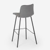 Wysokie krzesło kuchenne barowe z weluru nowoczesny design Dett Cechy