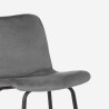 Wysokie krzesło kuchenne barowe z weluru nowoczesny design Dett Koszt