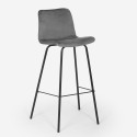 Wysokie krzesło kuchenne barowe z weluru nowoczesny design Dett Stan Magazynowy
