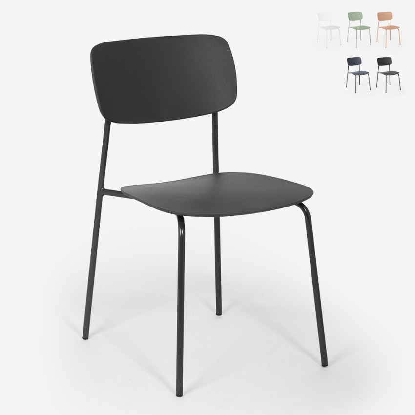 Krzesło z polipropylenu i metalu, nowoczesne wzornictwo, Josy Sprzedaż