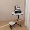 Elegancki stolik kawowy 2 półki z marmurowymi blachami 45x50cm Marpes L Oferta