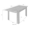 Rozkładany stół jadalniany w efekcie marmuru 90x137-185cm nowoczesny Auris Środki
