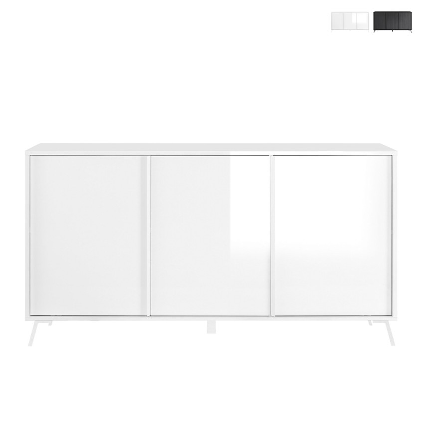 Madia 3-odrzwiowa komoda bufet nowoczesnego designu do salonu Thilot 156x84cm Promocja Madia 3-odrzwiowa komoda bufet nowoczesnego designu do salonu Thilot 156x84cm Promocja