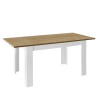 Stół rozkładany biały lakierowany dąb Bellevue 90x137-185cm Oferta